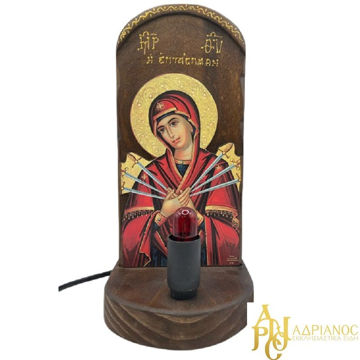 EIKONA-ME-PANAGIA-KAI-LAMPA-1 ΕΙΚΟΝΑ ΜΕ ΠΑΝΑΓΙΑ ΚΑΙ ΛΑΜΠΑ