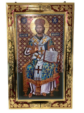 XRISTOS-ME-FYLLO-XRYSOY-110X70-1 ΧΡΙΣΤΟΣ ΜΕ ΦΥΛΛΟ ΧΡΥΣΟΥ 110Χ70
